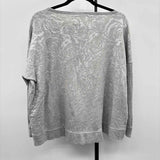Betsey Johnson Women's Size L Gray Floral Sweatshirt