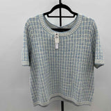 Talbots Women's Size 1X Blue Checkered Sweater