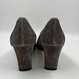 Stuart Weitzman Women's Shoe Size 10.5 Pewter Shimmer Heels