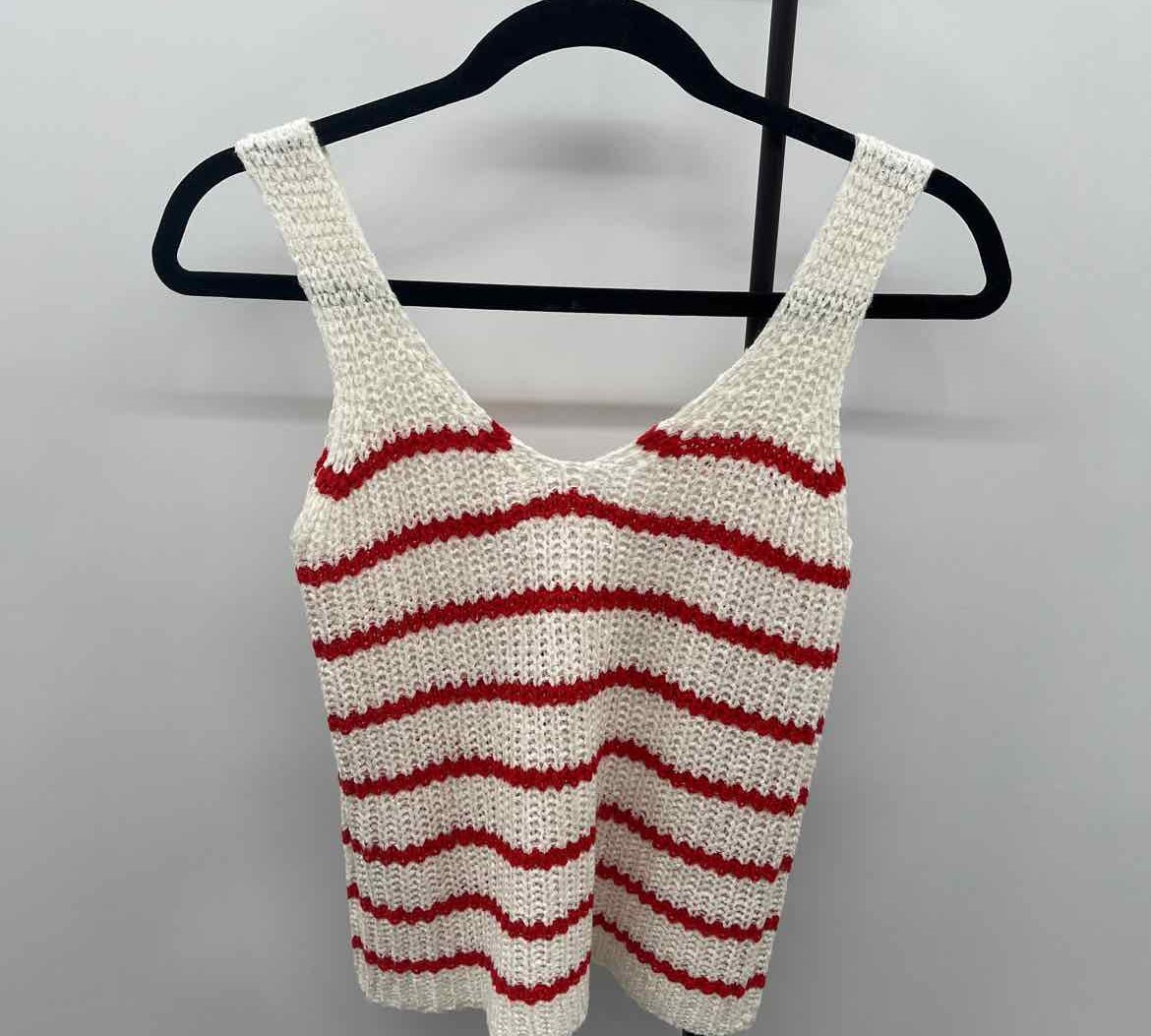 York & Hudson Women's Size XS White Stripe Tank