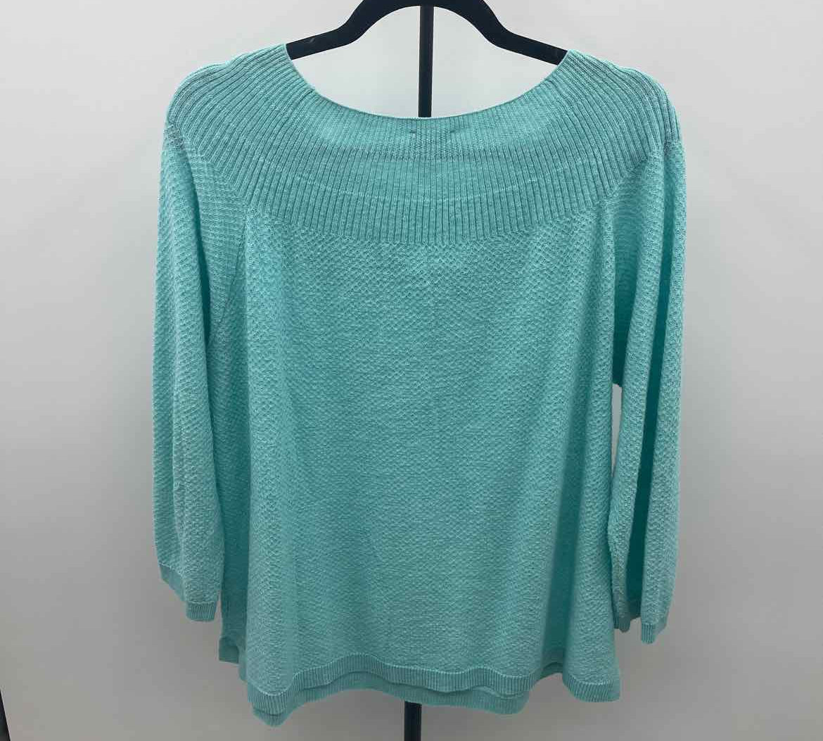 Talbots Women's Size XL Aqua Textured Sweater
