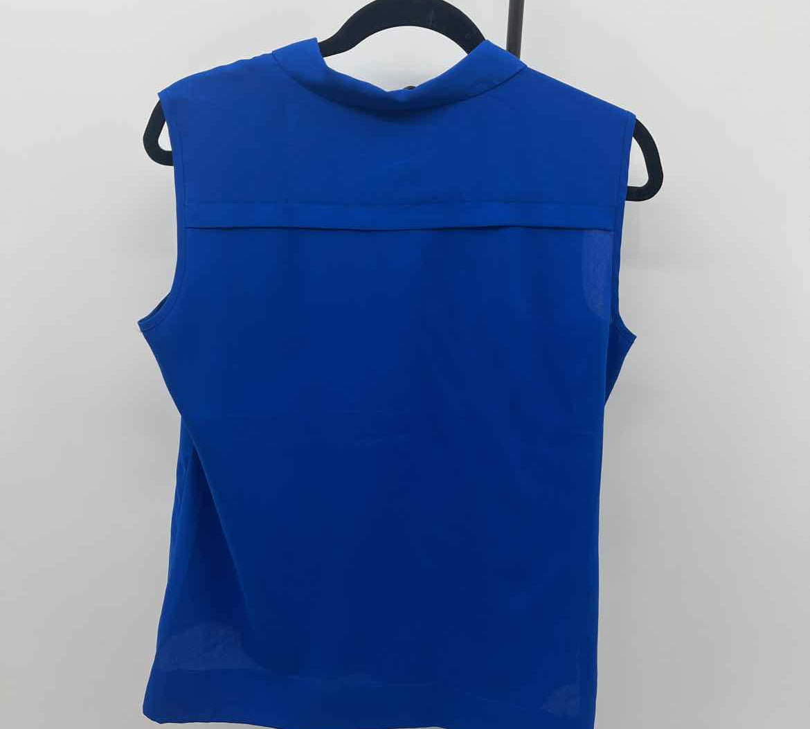 Ann Taylor Women's Size MP Royal Blue Solid Sleeveless Shirt