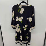 White House Black Market Women's Size 6 Black Floral Dress