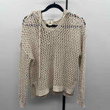 Nicole Miller Women's Size S Beige Open Weave Sweater