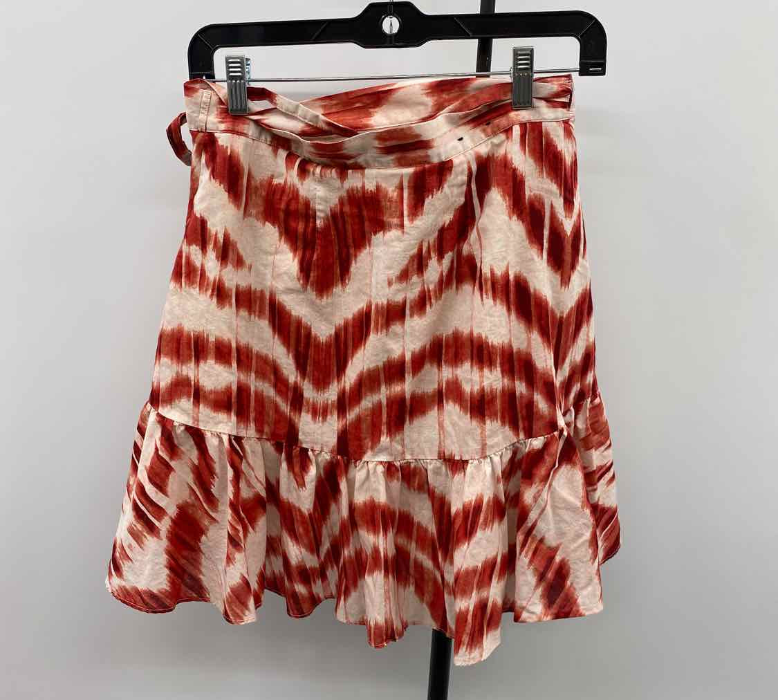 Banana Republic Women's Size 2 Red Abstract Skirt