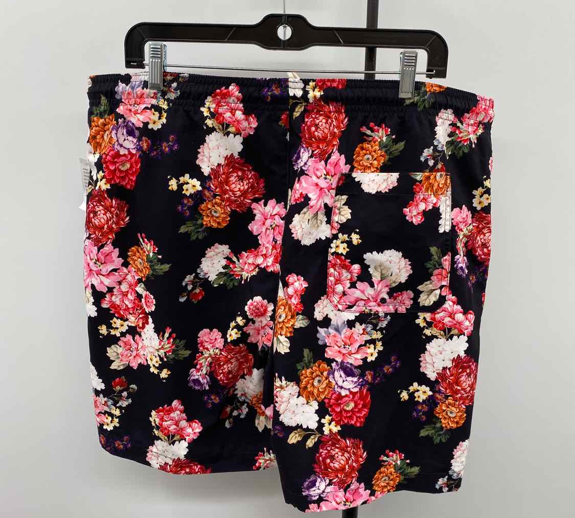 Pacsun Men's Size XL Black Floral New with Tags Swim Trunks