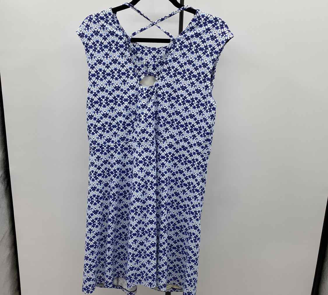 title nine Women's Size 14 Blue Abstract Dress