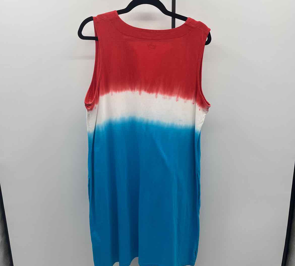 Lands End Women's Size 14 Red Patriotic Dress