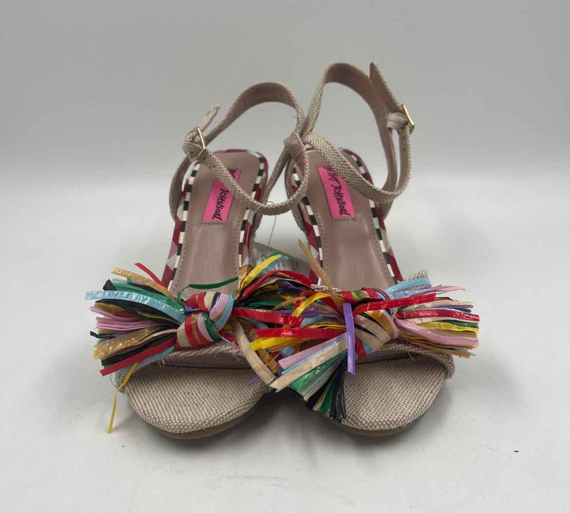Betsey Johnson Women's Shoe Size 6 Rainbow Textured Wedges