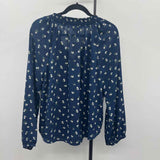 Harper Women's Size M Navy Floral Long Sleeve Shirt