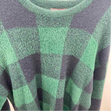 Fred and sibel Women's Size XL Green Checkered Sweater