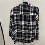 Jach's Girlfriend Women's Size M Black Plaid Long Sleeve Shirt