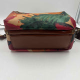 PATRICIA NASH Tan Floral Coated Canvas PIPER Camera Bag Crossbody Purse