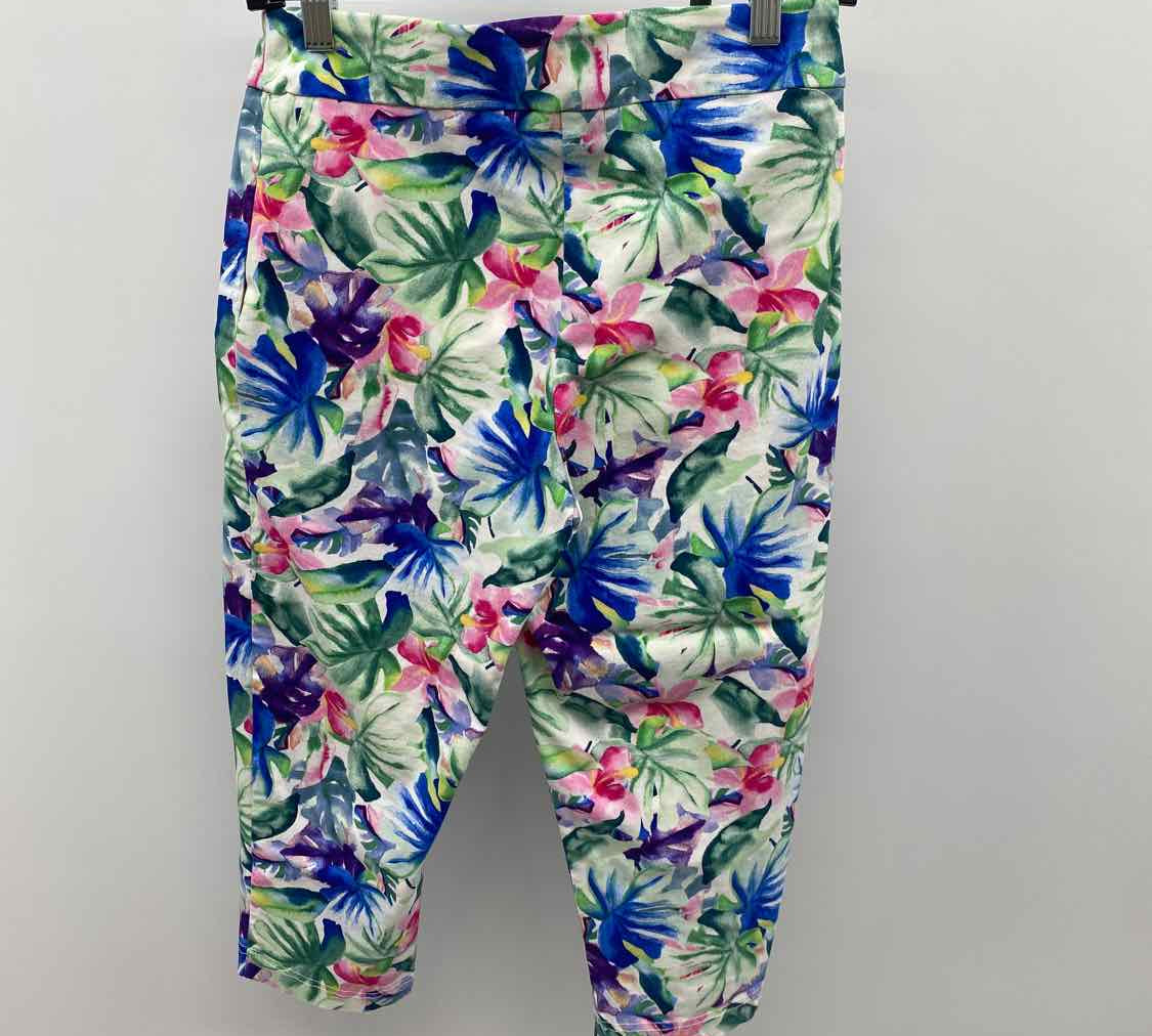Casey Key Women's Size 6P Green Floral Capris