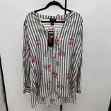 Papillon Women's Size XL Gray Stripe Coverup