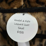Kendall & Kylie Women's Size S Brown Animal Print Coat
