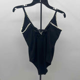 Lands End Women's Size 10 Black Solid Swimsuit - 1 Piece