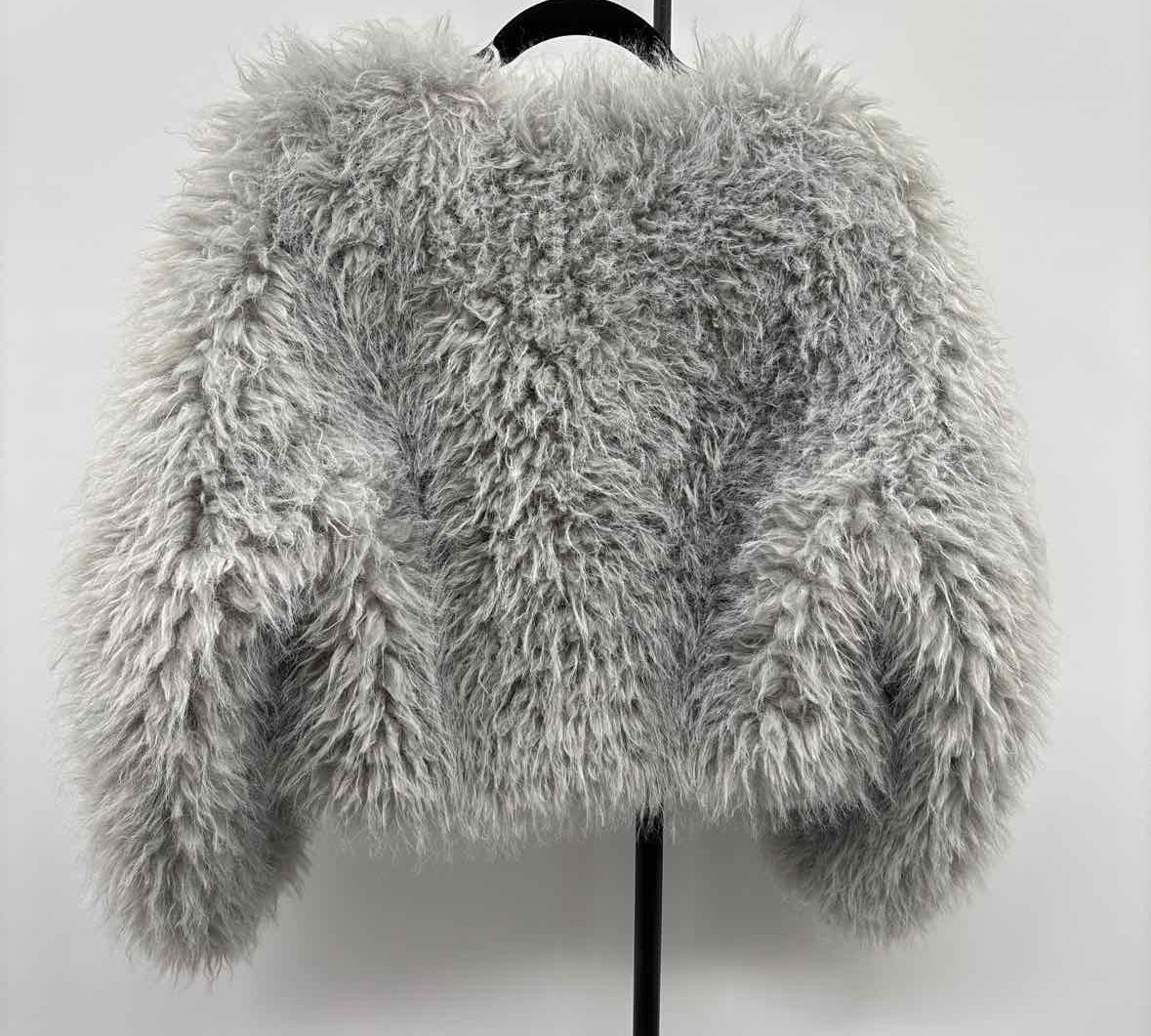 MNG Women's Size M Gray Fuzzy Jacket