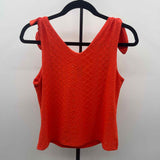 W5 Women's Size M Orange Textured Sleeveless Shirt