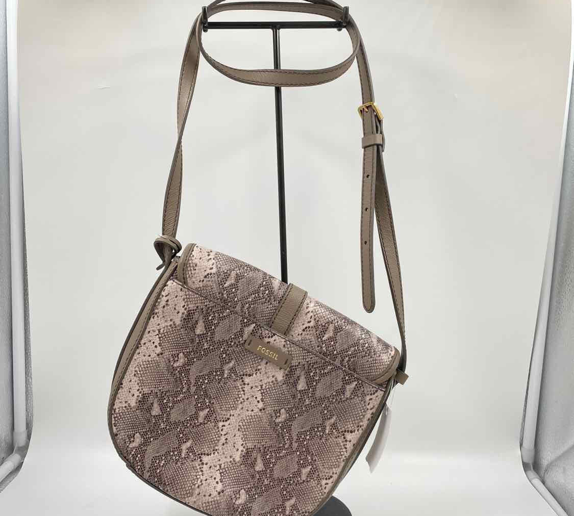 Fossil Women's Taupe Snakeskin Purse
