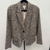 Chico's Women's Size L Beige Animal Print Jacket