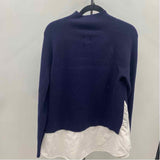 Maeve Junior's Size L Navy Solid Sweater