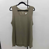 Chico's Women's Size XXL Olive Solid Sleeveless Shirt