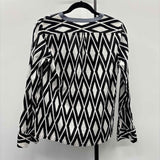 J Crew Women's Size XS Black Diamond Long Sleeve Shirt