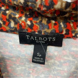 Talbots Women's Size SP Orange Spotted Long Sleeve Shirt