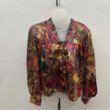 Alden Adair Women's Size S Multi-Color Patchwork Long Sleeve Shirt