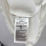 Banana Republic Women's Size M White Beaded Short Sleeve Shirt