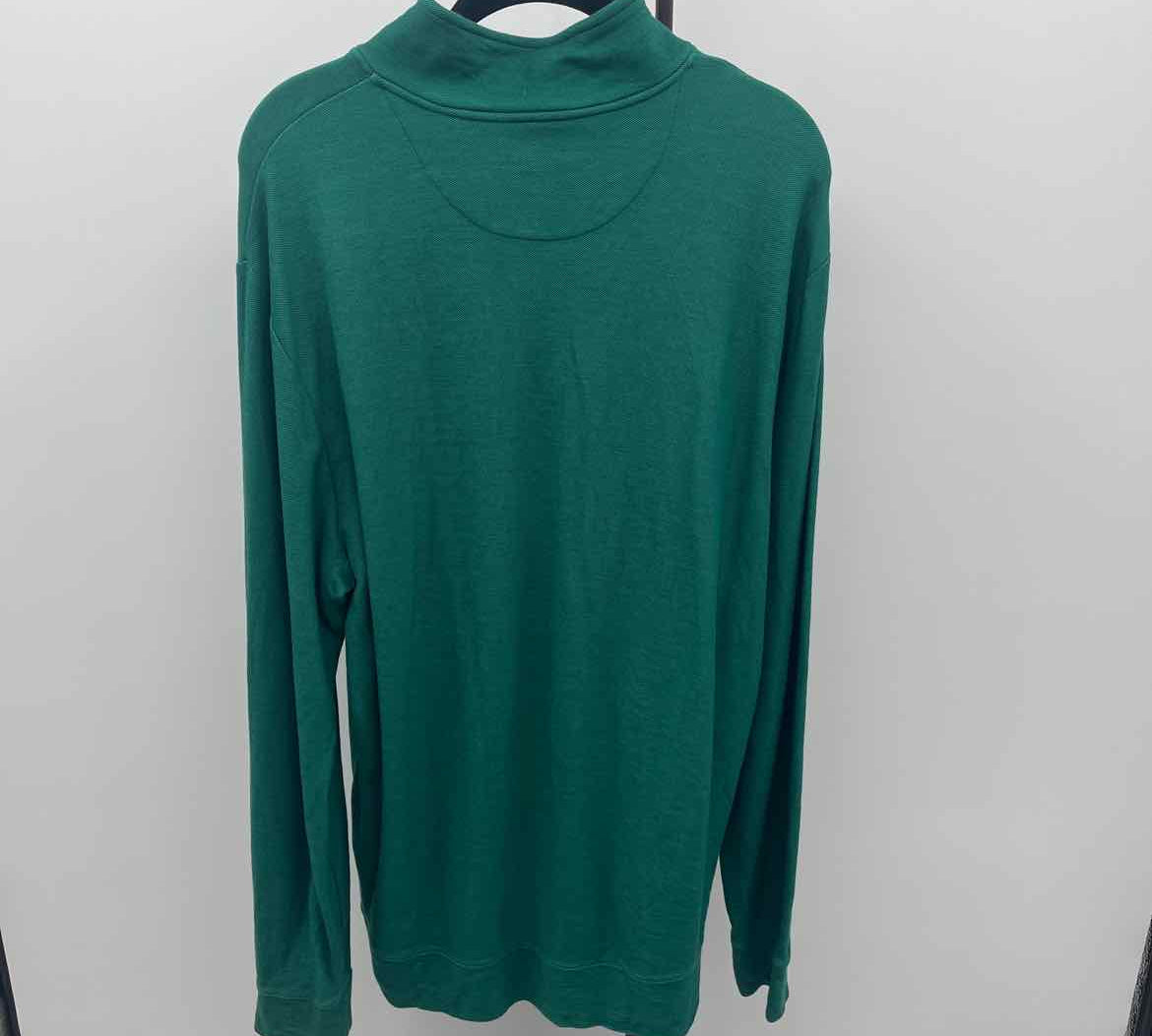 Vineyard Vines Men's Size L Green Solid Long Sleeve Shirt