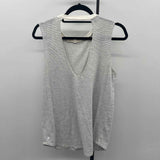Zella Women's Size M White Stripe Sleeveless Shirt