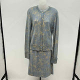 Tory Burch Women's Size L Blue Shimmer Dress Set