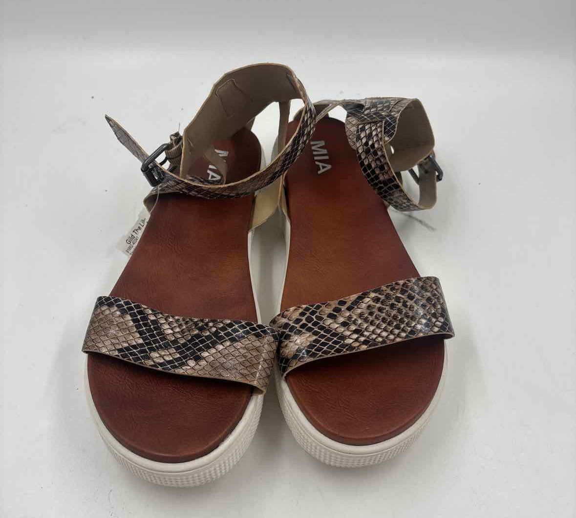 Mia Women's Shoe Size 8.5 Brown Snakeskin Sandals