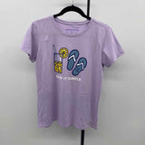 Life Is Good Women's Size M Lavender Print T-Shirt