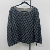Madewell Junior's Size L Black dotted Long Sleeve Shirt