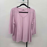 JJill Women's Size M Pink Solid Long Sleeve Shirt