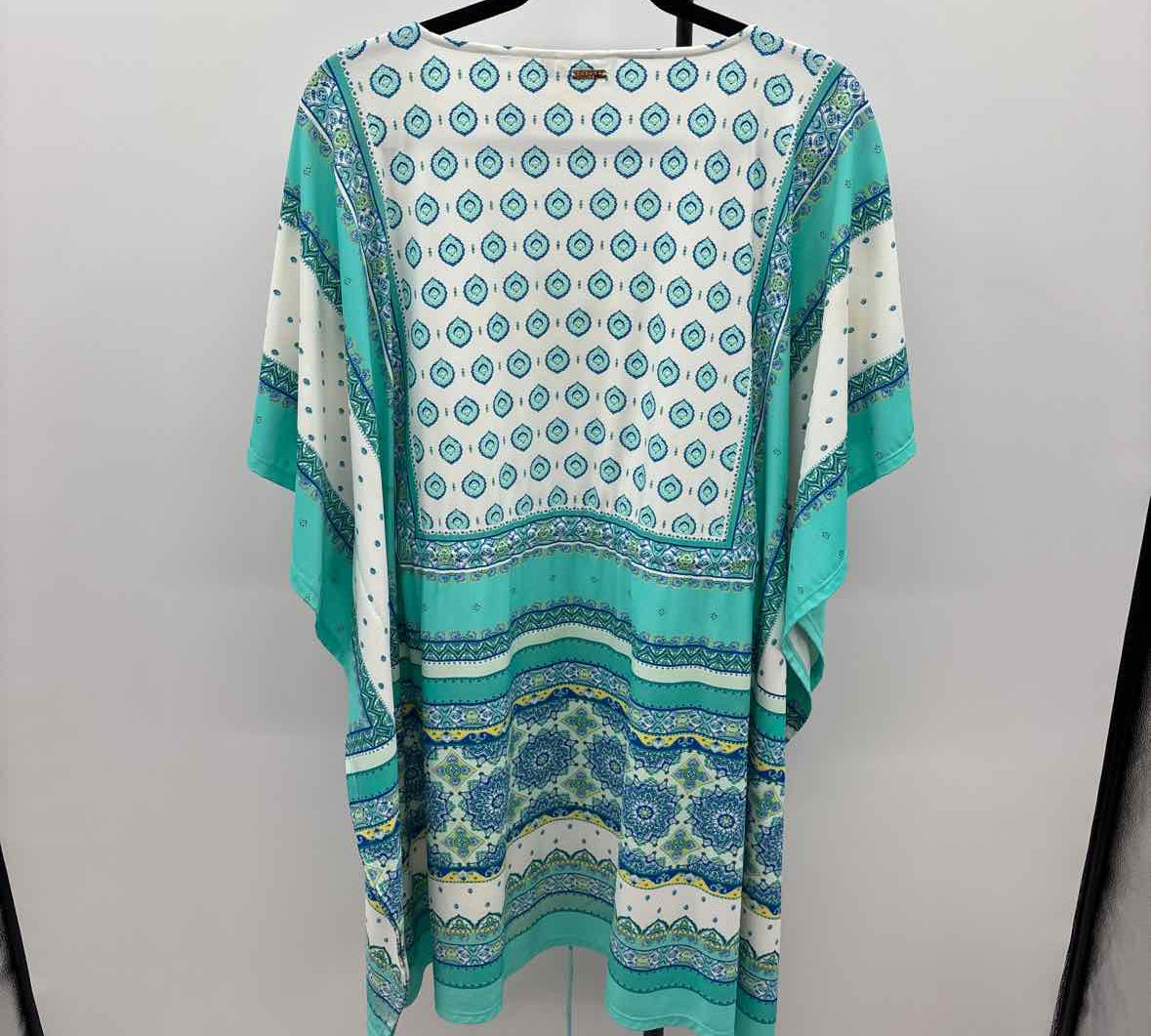 cabana life Women's Size XL Aqua fan Coverup