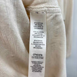 Chico's Women's Size M Beige Heathered Long Sleeve Shirt