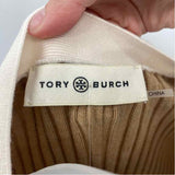 Tory Burch Women's Size M Ivory Ribbed Cardigan
