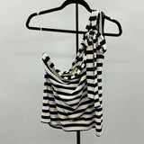 Maeve Women's Size S Black Stripe Short Sleeve Shirt