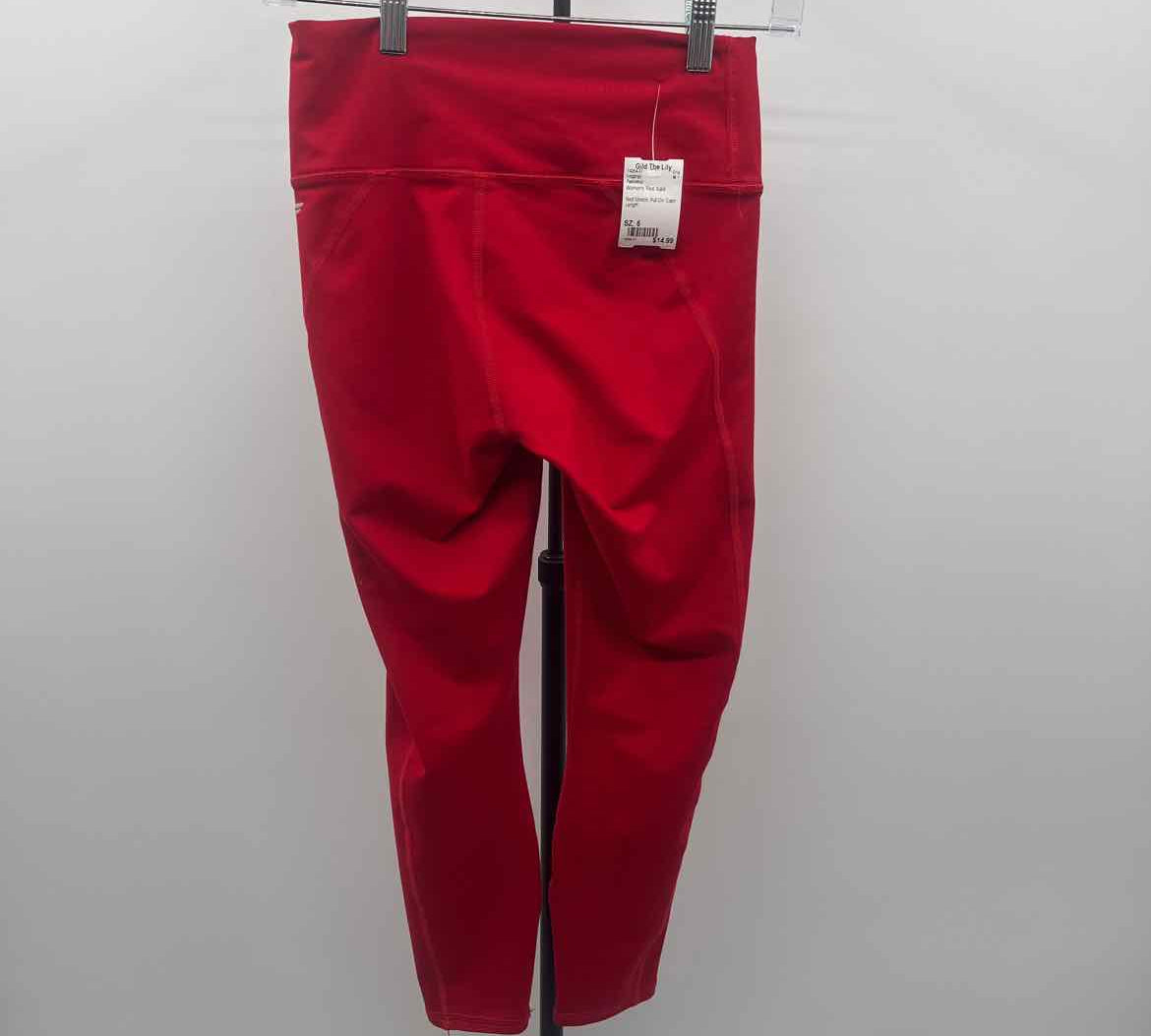 Fabletics Women's Size 6 Red Solid Leggings
