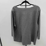 Talbots Women's Size 2X Silver dotted Long Sleeve Shirt