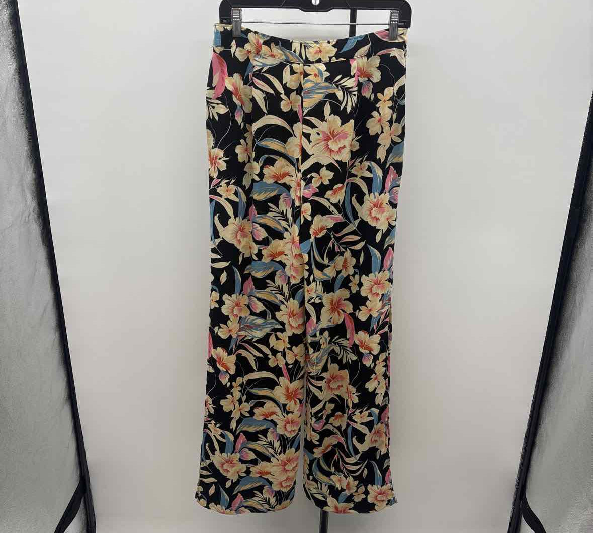 Just Fab Women's Size M Cream Floral Pants