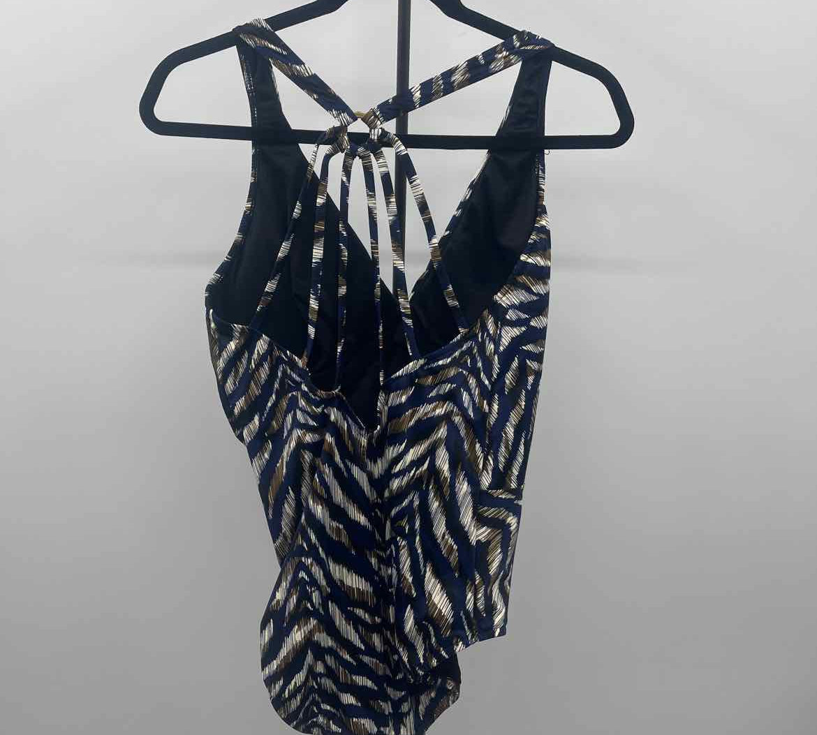 Magic Suit Women's Size 16 Navy Tiger Swimsuit - 1 Piece