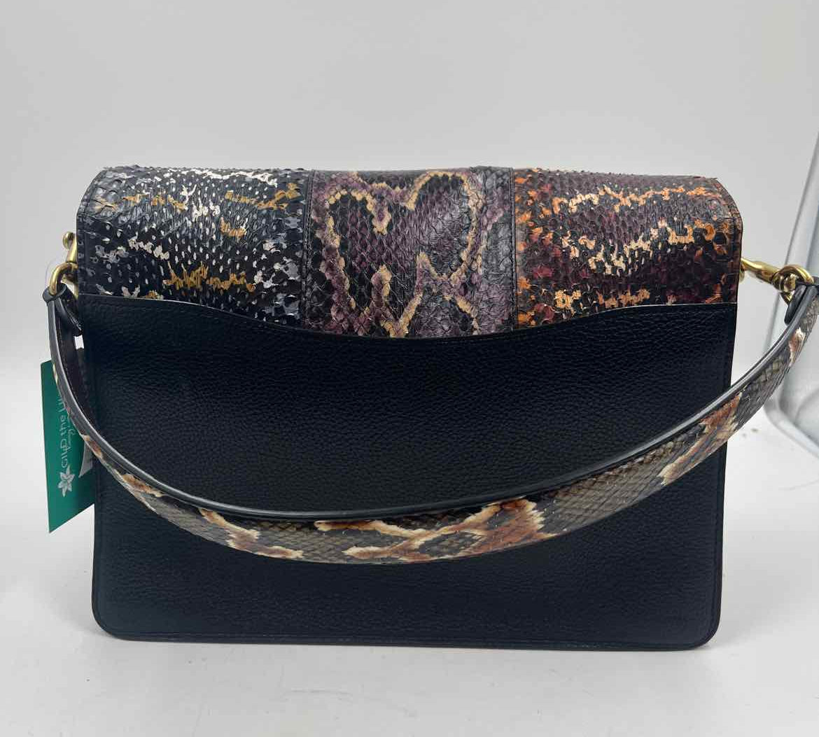 Coach Women's Black Luxe Snakeskin Purse