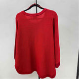 Cyrus Women's Size 1X Red Ribbed Sweater