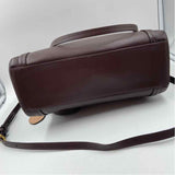 Bottom COACH Brown Leather PEYTON Handled Tote Bag Purse w/Crossbody