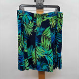 Susan Graver Women's Size 12 Black Leaf Skirt